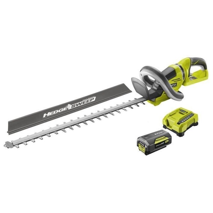 Taille-haies - RYOBI - Lames 60 cm - Ecartement 26 mm - Batterie 36V 4