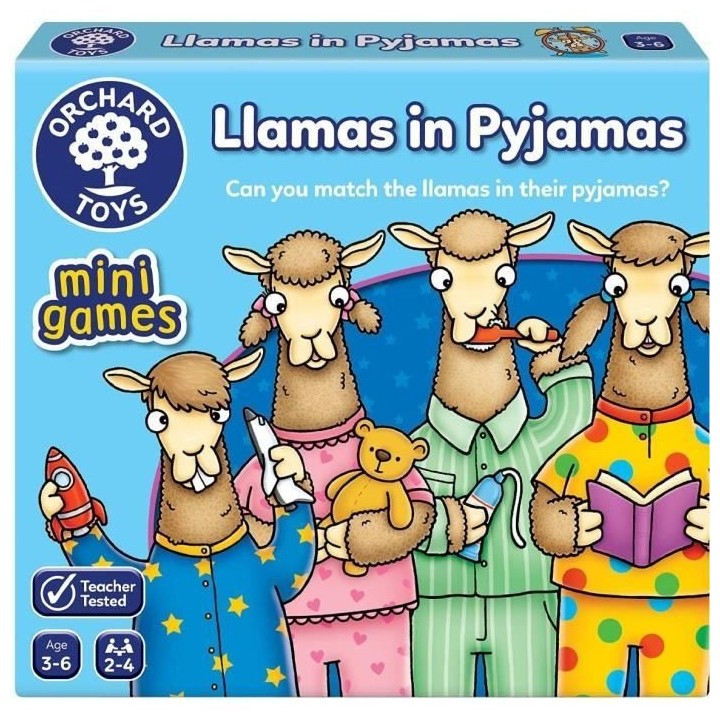 Orchard Toys Llamas in Pyjamas MiniTravel Game, Multi, One Size