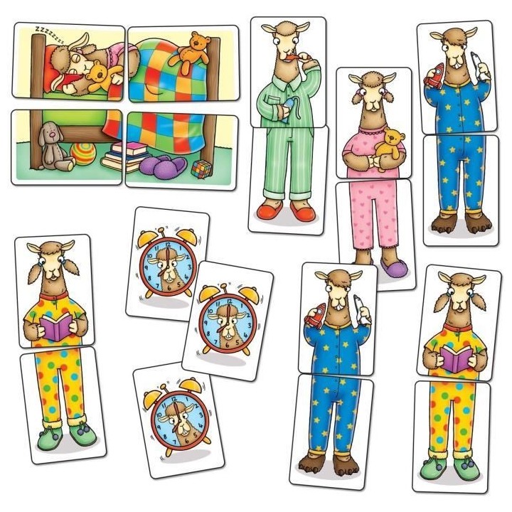 Orchard Toys Llamas in Pyjamas MiniTravel Game, Multi, One Size
