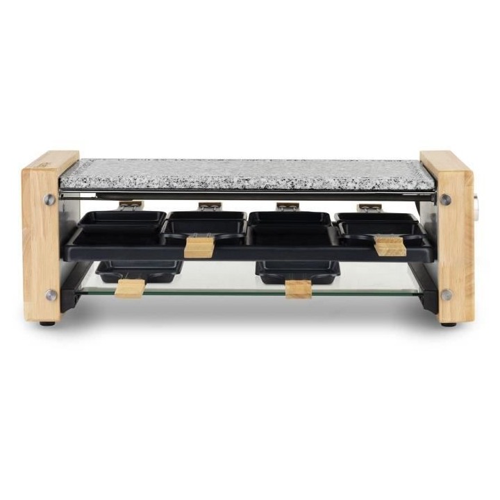 H.KoeNIG WOD12 - Raclette et pierre a cuire 8 pers design bois