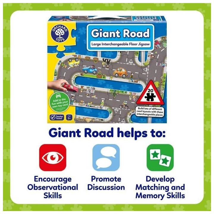 Giant route Road - Puzzle - ORCHARD - 20 grosses pieces interchangeabl