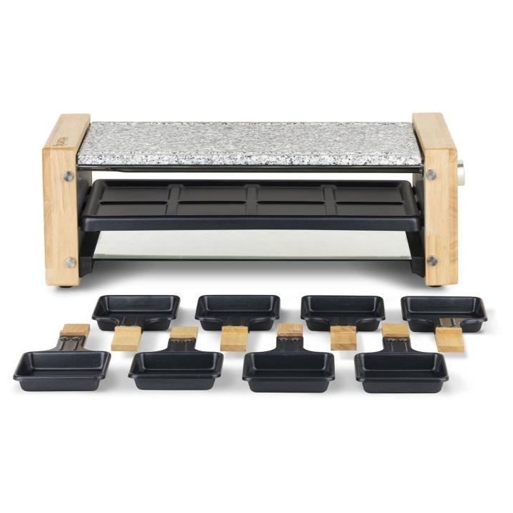 H.KoeNIG WOD12 - Raclette et pierre a cuire 8 pers design bois