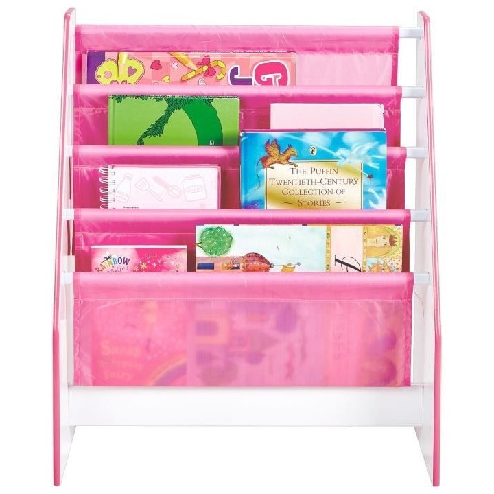 Fleurs et Oiseaux - Bibliotheque a pochettes pour enfants - Rangement