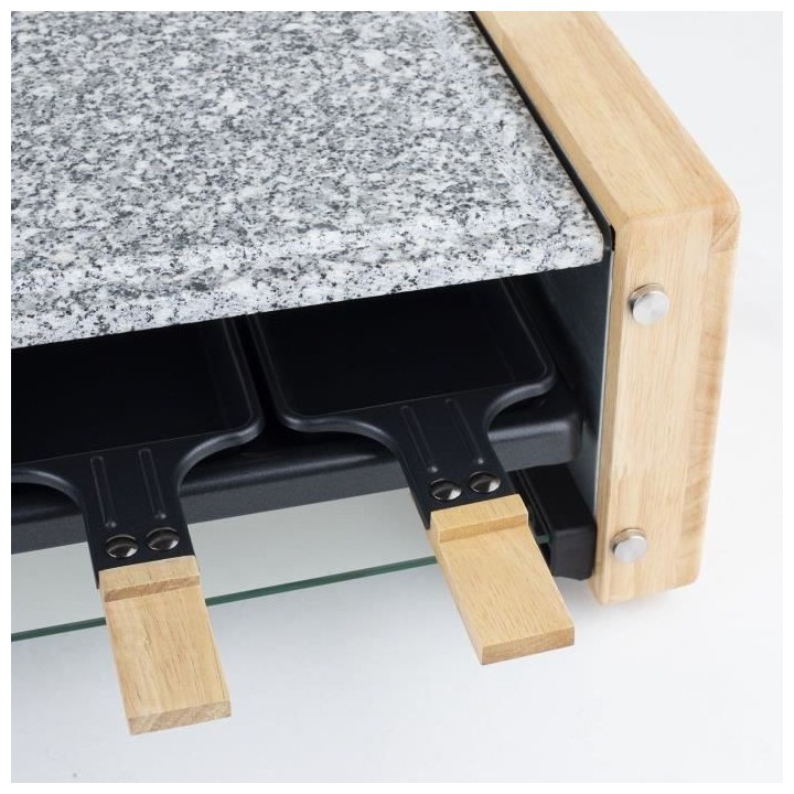H.KoeNIG WOD12 - Raclette et pierre a cuire 8 pers design bois