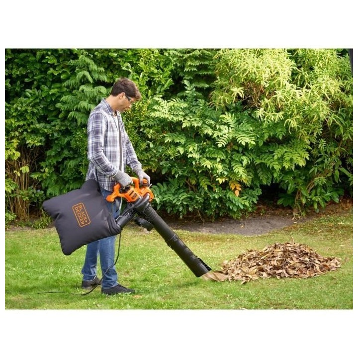 Aspirateur Souffleur Broyeur filaire 2600W BLACK+DECKER BEBL260-QS - C