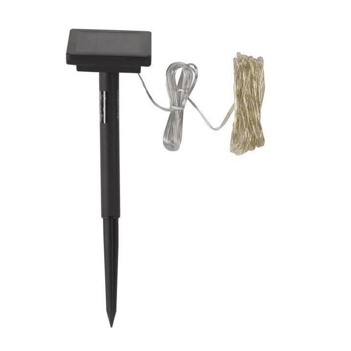 Guirlande solaire Luciole - SMARDTV - Blanc chaud - 100 leds - 11,9 m