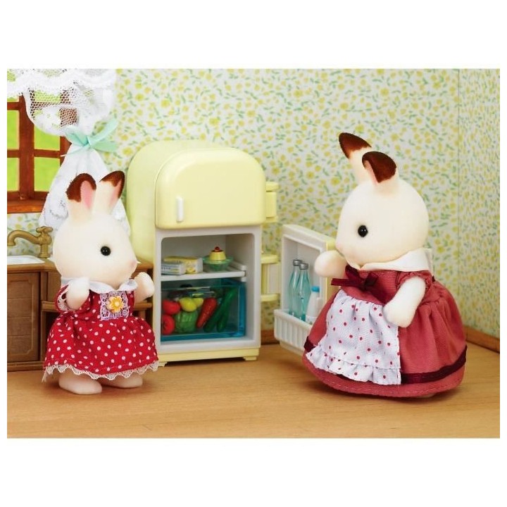 SYLVANIAN FAMILIES - 5014 - Set Maman Lapin Chocolat et Réfrigérateu