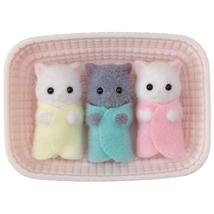 SYLVANIAN FAMILIES - Triplés chat persan - Mini-univers - Rose - Pour