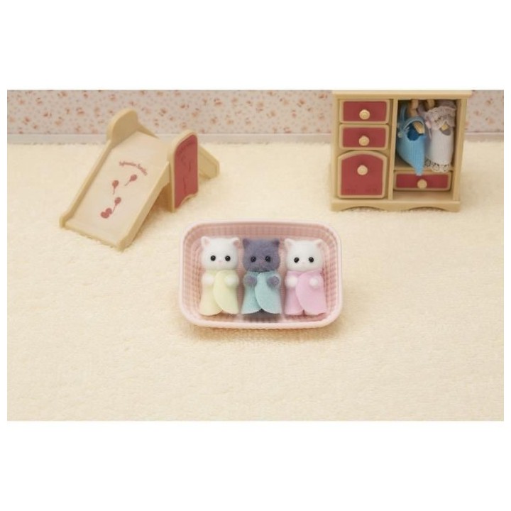 SYLVANIAN FAMILIES - Triplés chat persan - Mini-univers - Rose - Pour