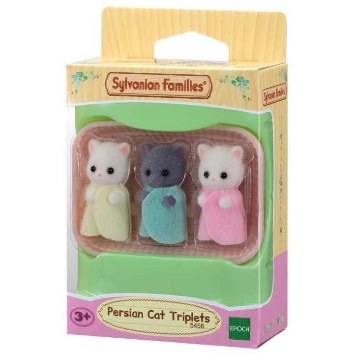 SYLVANIAN FAMILIES - Triplés chat persan - Mini-univers - Rose - Pour