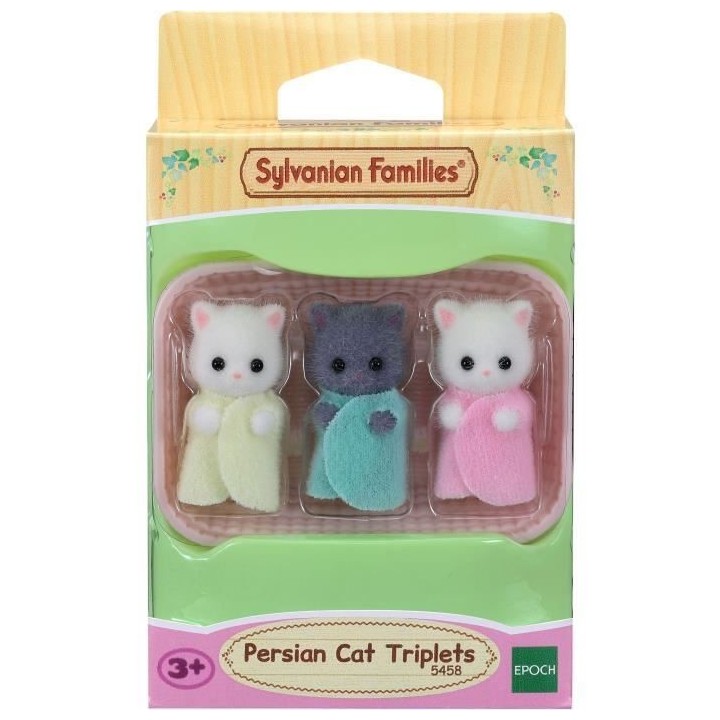 SYLVANIAN FAMILIES - Triplés chat persan - Mini-univers - Rose - Pour