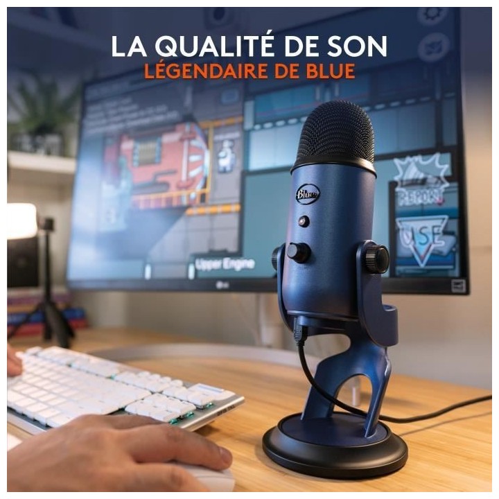 Microphone USB Premium - LOGITECH G - Yeti - Pour Enregistrement, Stre
