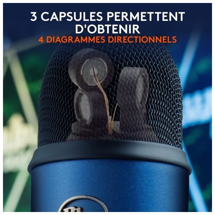 Microphone USB Premium - LOGITECH G - Yeti - Pour Enregistrement, Stre