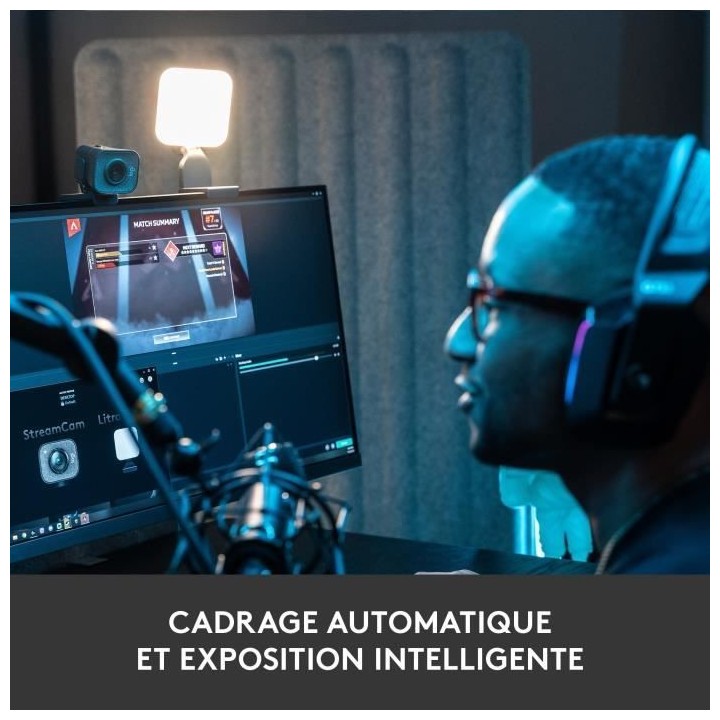 StreamCam - LOGITECH G - Webcam pour Streaming - YouTube et Twitch - F