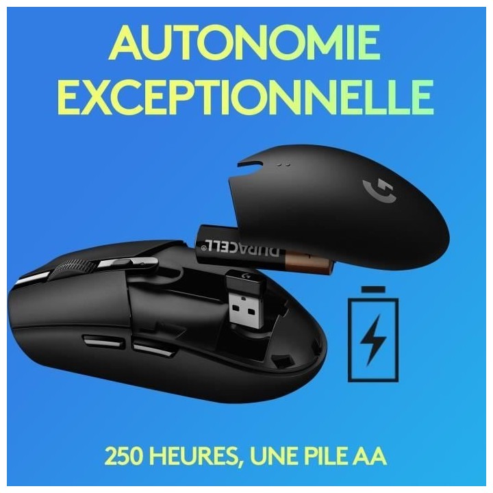 Souris Gaming Sans Fil - LOGITECH G - G305 - LIGHTSPEED - Autonomie 25