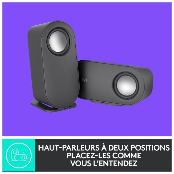 Enceinte PC Logitech Z407 - Bluetooth - Noir - 80W - 40-20000 Hz