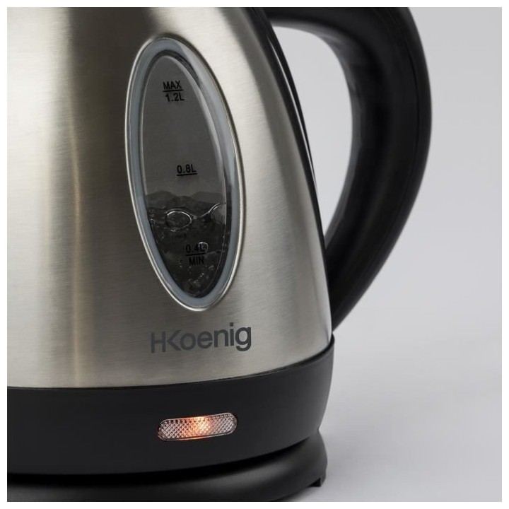 H.KoeNIG BO12 - Bouilloire électrique 1,2 L - Inox