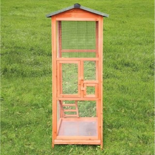 Cage a oiseaux TITI - 65x65x165cm - Bois