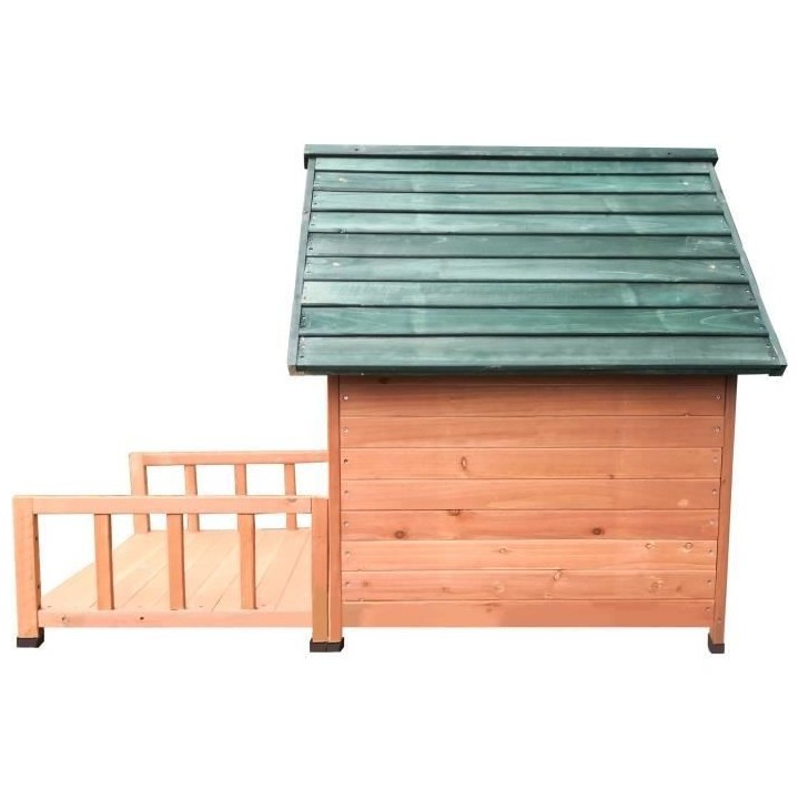 Niche en sapin LAIKA - 96x150x110cm - Pour chien - Bois