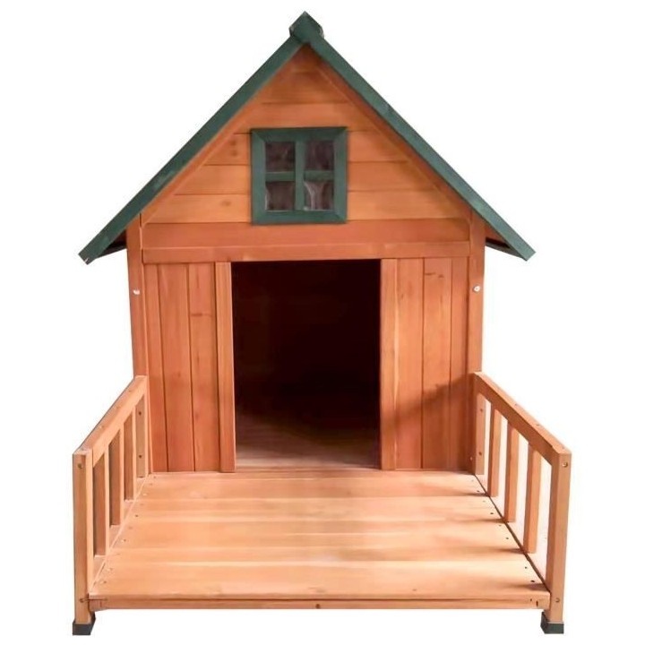 Niche en sapin LAIKA - 96x150x110cm - Pour chien - Bois