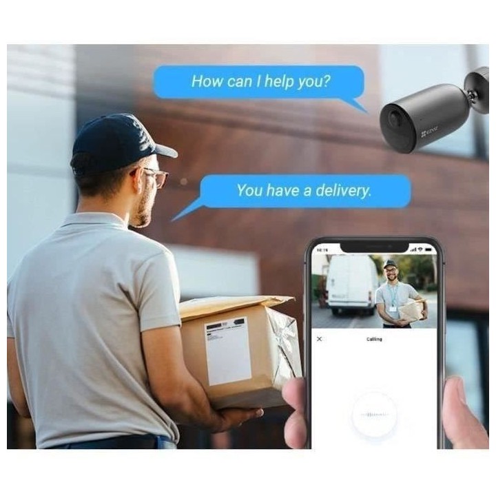 Caméra de surveillance extérieure EZVIZ EB3 2K - Sans fil autonomie