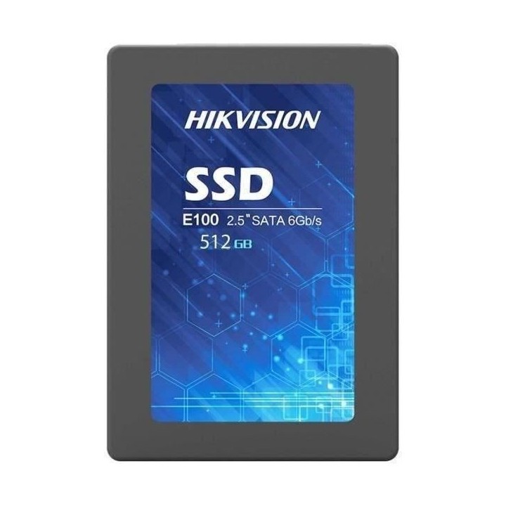 SSD Interne - HIKVISION - 2.5 512 Go E100 SATA 6.0Gbps SATA-III 3D TLC