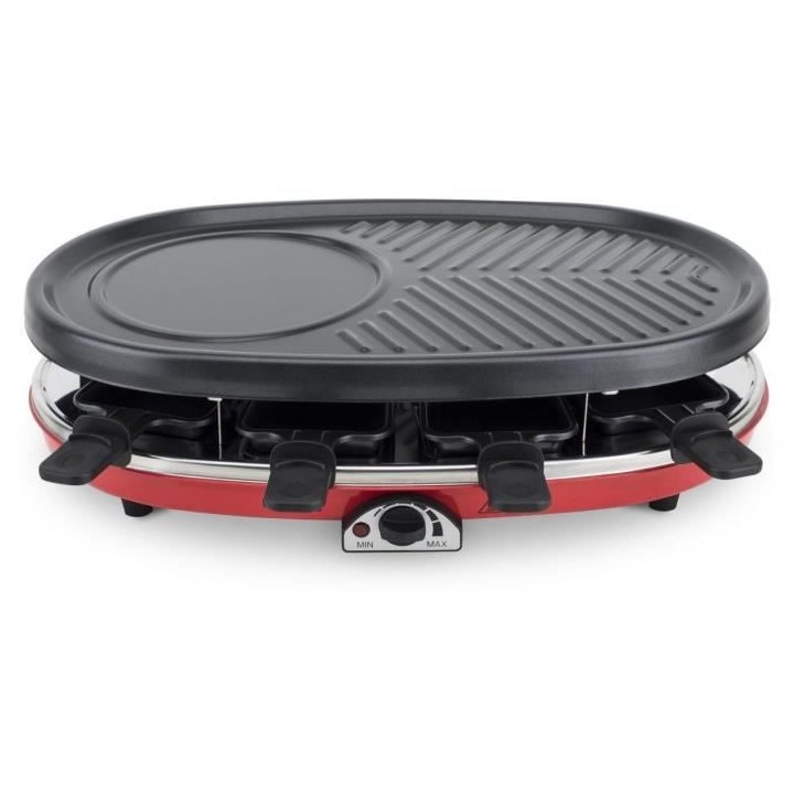 HKoeNIG RP418 - Appareil a Raclette 4 en 1 - 8 personnes - 6 mini crep