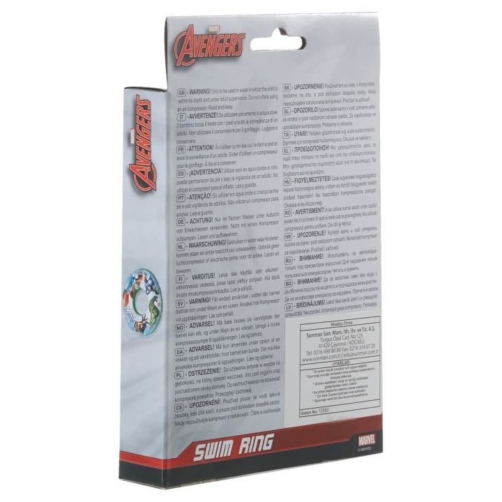 Bouée Avengers - Mondo - Diametre 50cm - Pour enfants a partir de 10