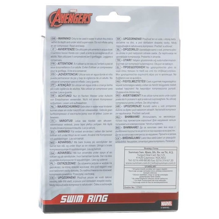 Bouée Avengers - Mondo - Diametre 50cm - Pour enfants a partir de 10