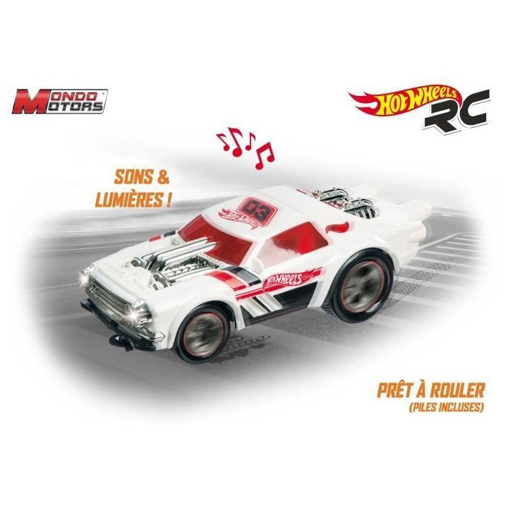 MONDO MOTORS - Véhicule radiocommandé - Sons et lumieres - Hot Wheel
