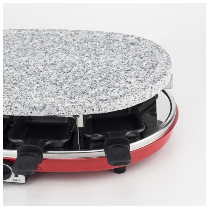 HKoeNIG RP418 - Appareil a Raclette 4 en 1 - 8 personnes - 6 mini crep