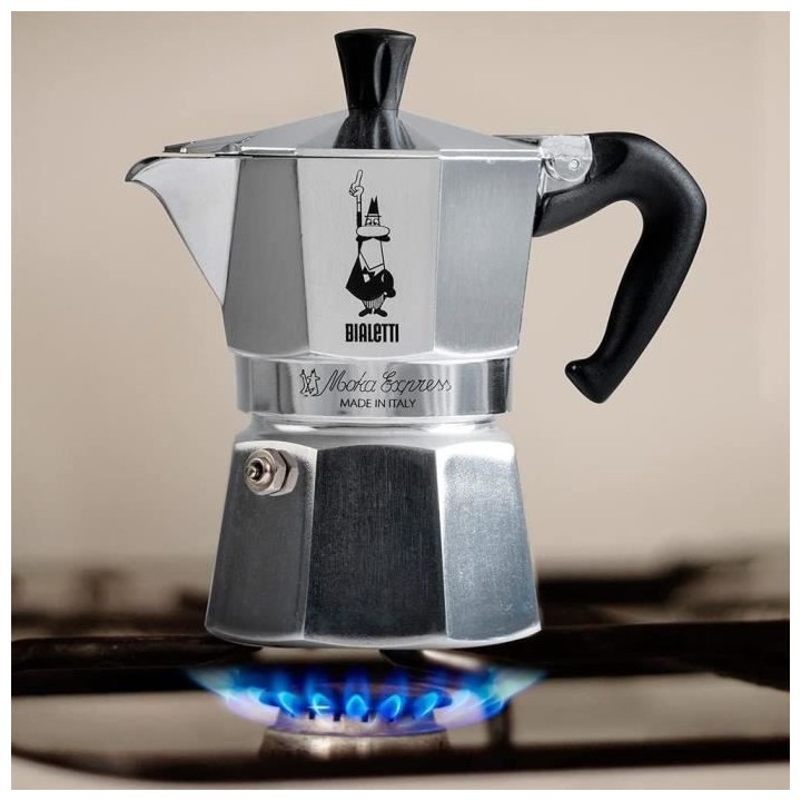 Cafetiere Italienne BIALETTI - Moka Express - Aluminium - 4 Tasses