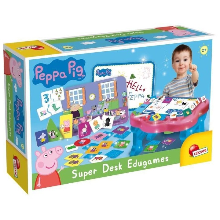 Bureau d'activités Peppa Pig Super Desk - LISCIANI GIOCHI - 10 jeux