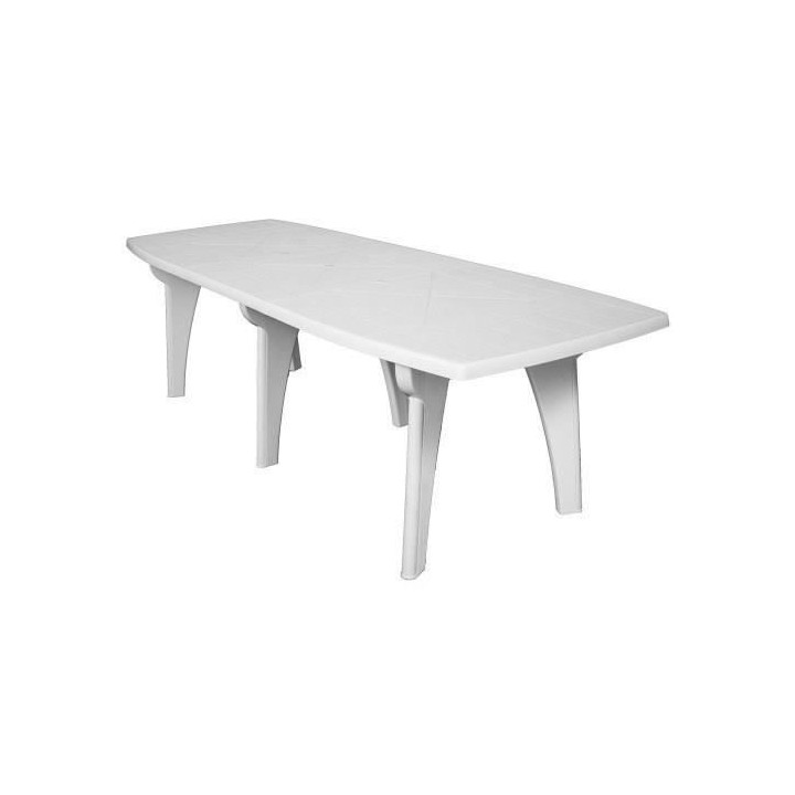 Table a rallonge - ARETA - LIPARI 2 - 180 x 250 x 90 cm - Blanc