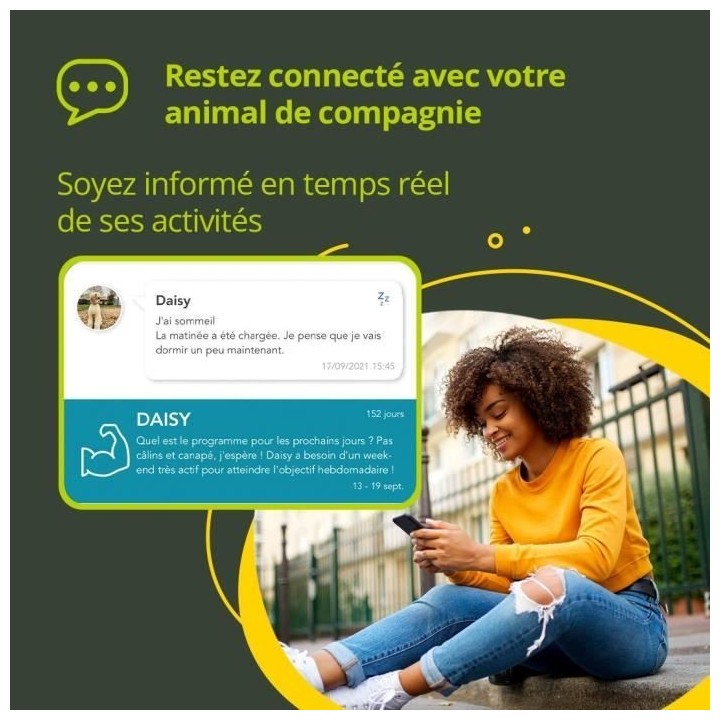 KIPPY - Collier GPS pour Chiens et Chats - Evo - 38 GR - Waterproof -