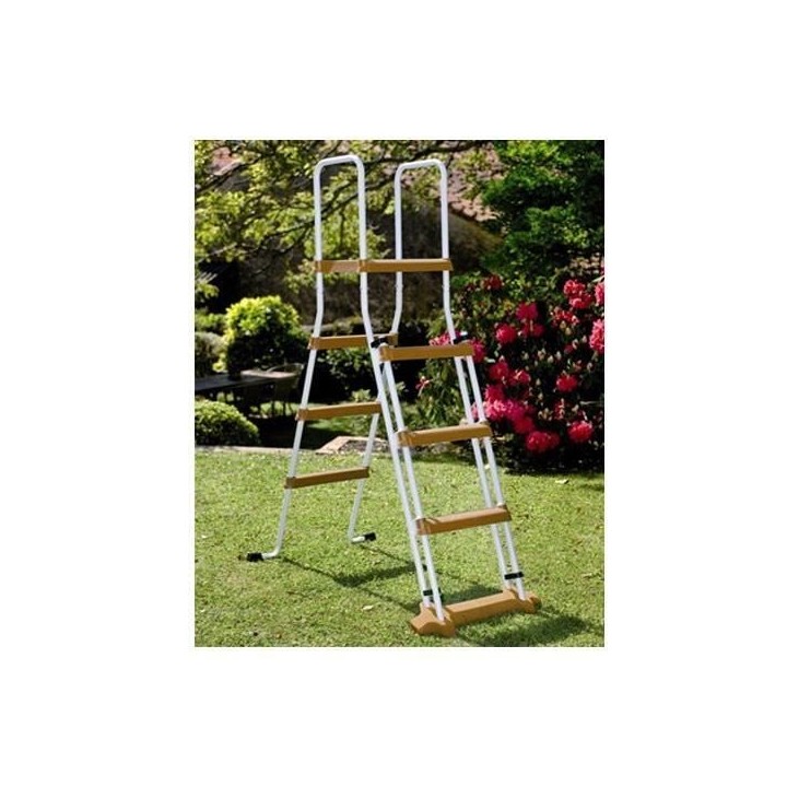 Piscine hors sol acier ronde imitation bois - Mauritus - Ø480 x 132 c