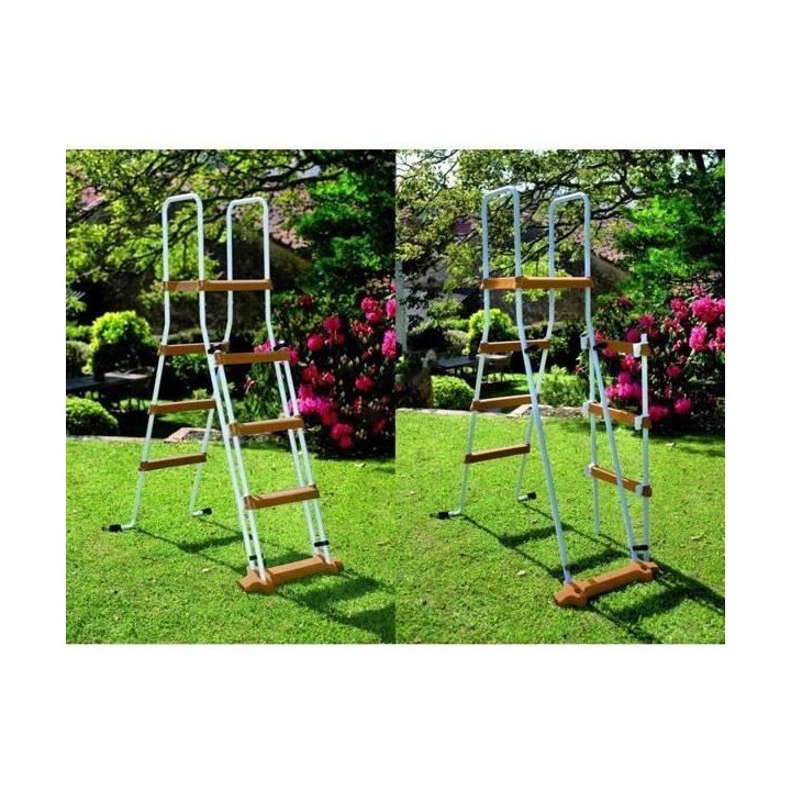 Piscine hors sol acier ronde imitation bois - Mauritus - Ø480 x 132 c