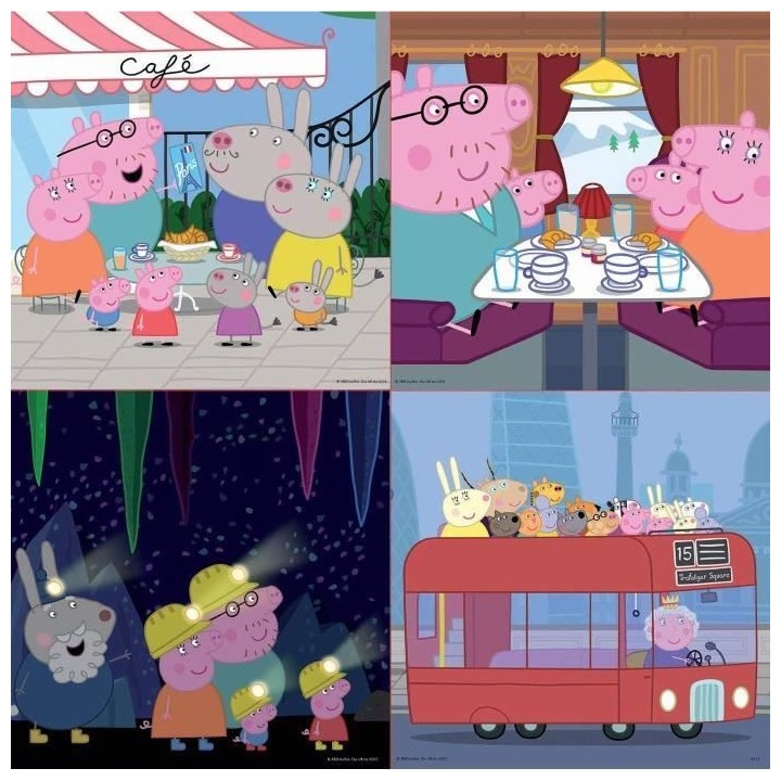 Puzzle Progressif Peppa Pig - Malette de 4 puzzles - 12 a 25 pieces -