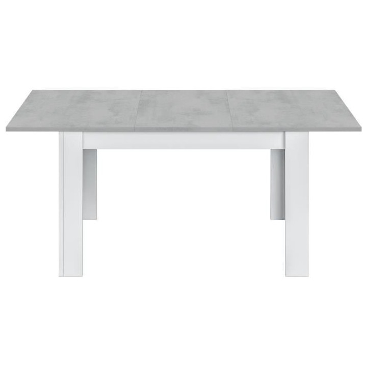 Table a manger extensible - KENDRA - Rectangulaire - Blanc artik et ci