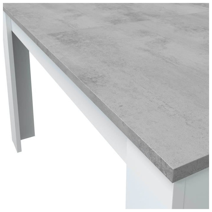 Table a manger extensible - KENDRA - Rectangulaire - Blanc artik et ci