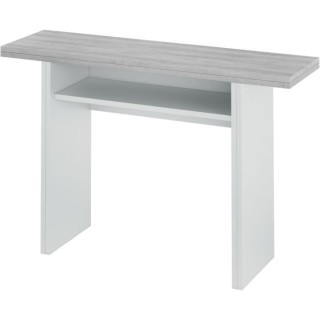 Table d'appoint TAVOLO dépliante - Mélaminé gris béton - L 120 x P