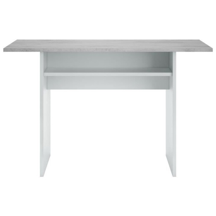 Table d'appoint TAVOLO dépliante - Mélaminé gris béton - L 120 x P