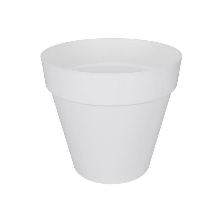 ELHO Pot de fleurs rond avec roues Loft Urban - Ø 40 cm - Blanc