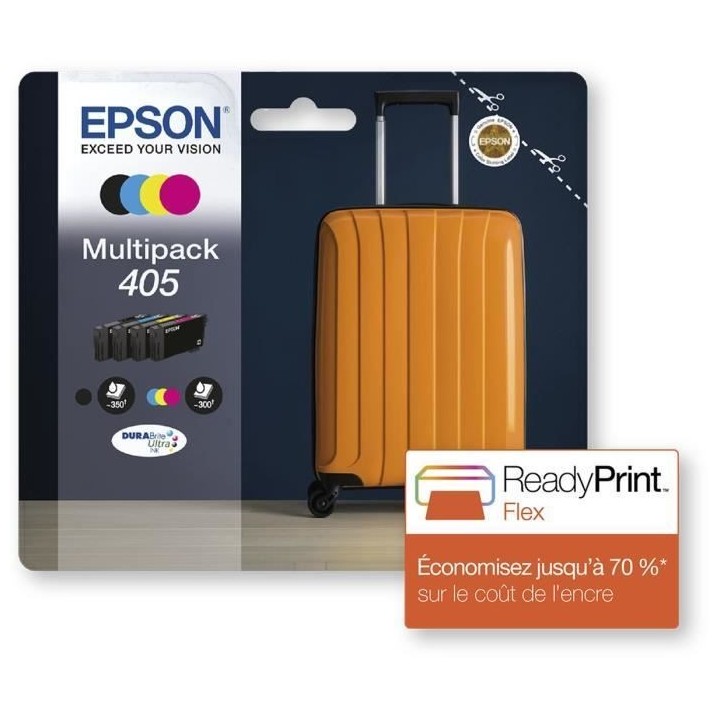 Pack de 4 Cartouches d'encre - 405 Ultra Ink - EPSON - WorkForce WF-78