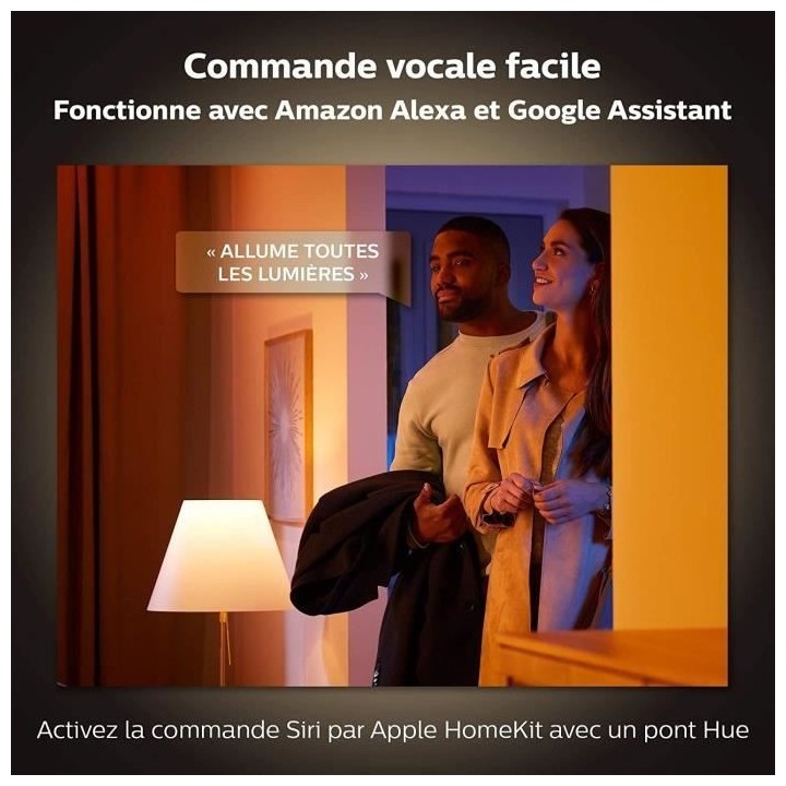 Philips Hue White & Color Ambiance, lampe Iris, compatible Bluetooth,