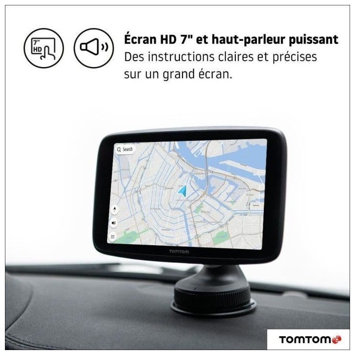 Navigateur GPS TomTom GO Discover Monde 7'' - Cartographie monde 183 p