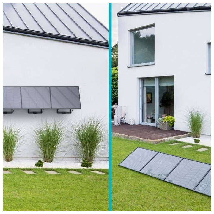 Kit solaire plug and Play 400W SORIA 4 panneaux de 100W + supports - A