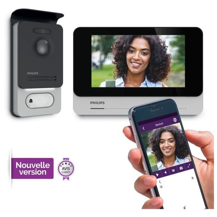 Visiophone filaire connecté - PHILIPS - 531036 - WelcomeEye Connect 2