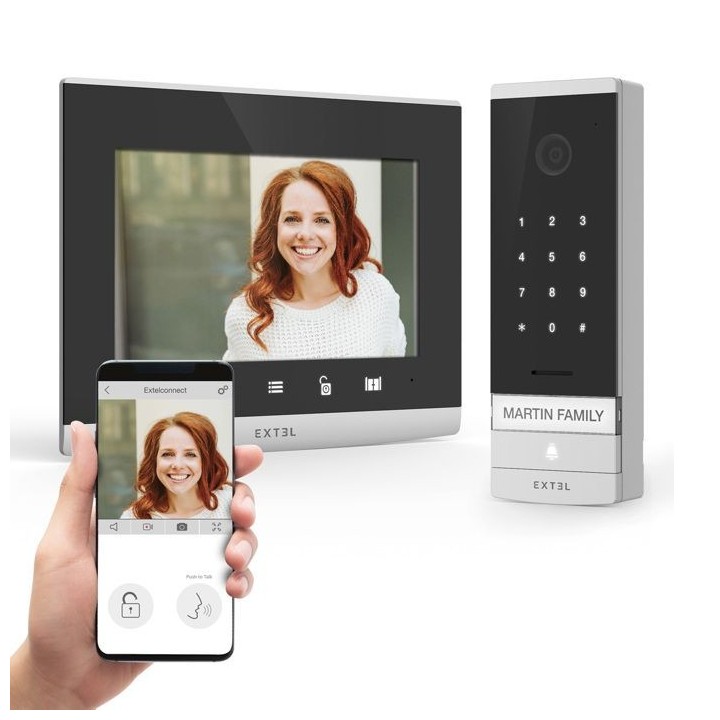 Visiophone filaire 7 - EXTEL - 720320 - Connecté avec code