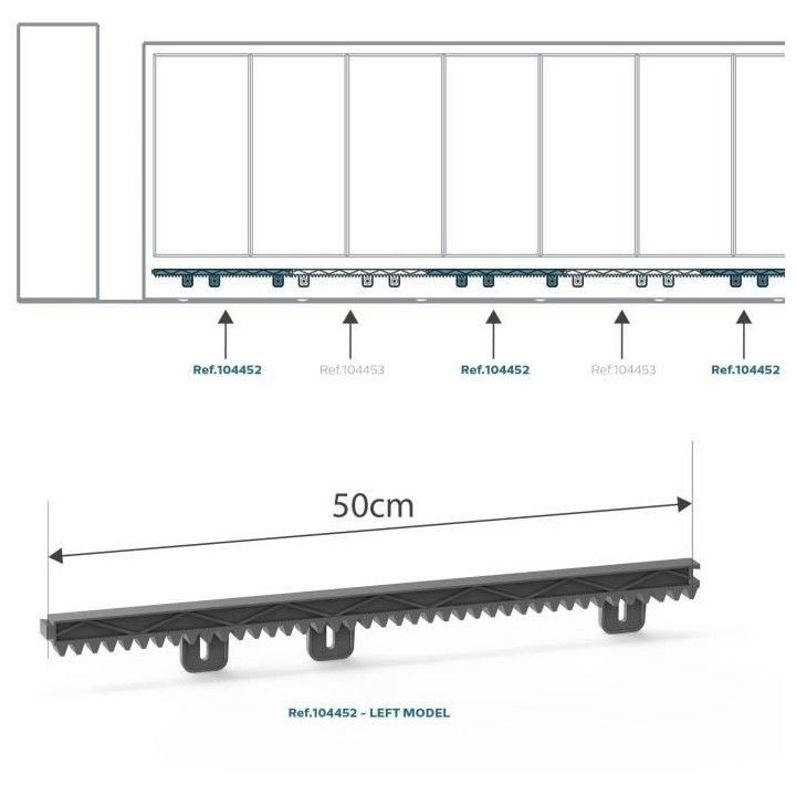 Cremaillere - AVIDSEN - 104452 - Pour motorisation de portail